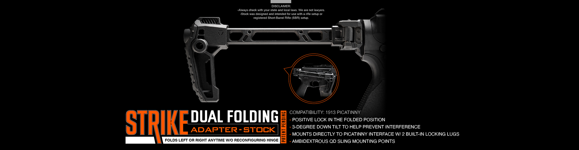 Strike Dual Folding Adapter - Stock